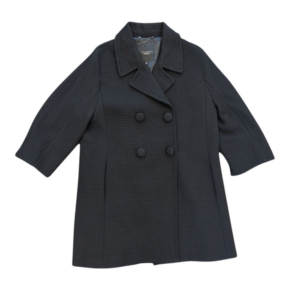 Talbots Jackets & Blazers - Talbots Womens Coat Sz 10 Wool Blend Ribbed Overcoat Lined
